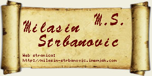 Milašin Štrbanović vizit kartica